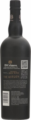 19 Crimes The Warden Red Blend Wine Perspective: back