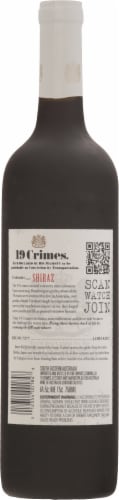 19 Crimes Shiraz Red Wine Perspective: back