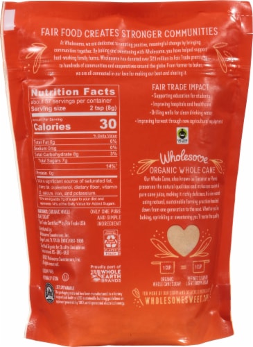 Wholesome Sweeteners Organic Sucanat Perspective: back