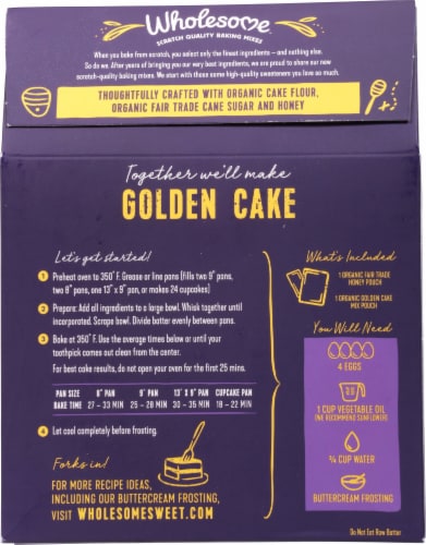 Wholesome™ Organic Golden Cake Mix Perspective: back
