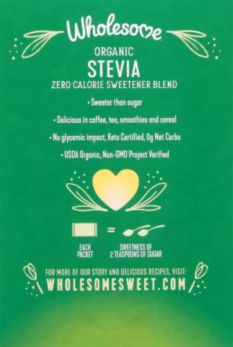 Wholesome Sweeteners Organic Stevia Packets Perspective: back