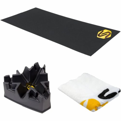 Saris Bike Trainer Accessory Kit with Bike Trainer Mat Climbing Riser Block Towel Black 1 Pick n Save