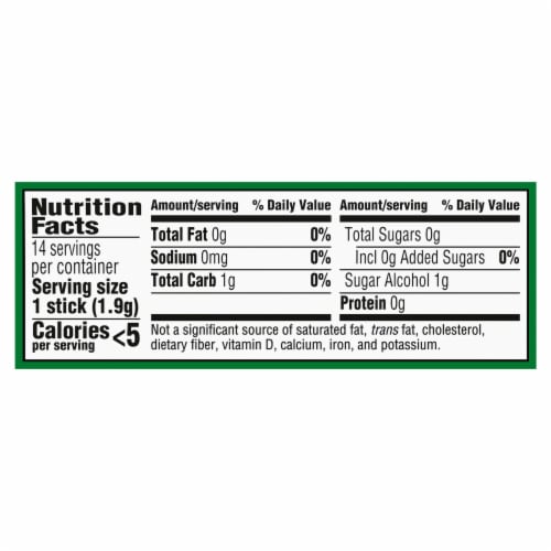 Trident Spearmint Sugar Free Gum Perspective: back