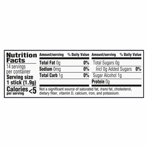 Trident Original Flavor Sugar Free Gum Perspective: back