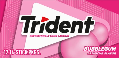 Trident Sugar Free Bubblegum Gum Perspective: back