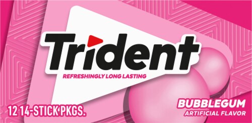 Trident Sugar Free Bubblegum Gum Perspective: back