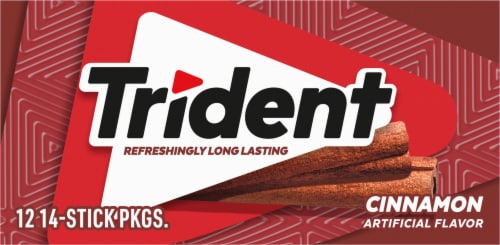 Trident Cinnamon Sugar Free Gum Perspective: back