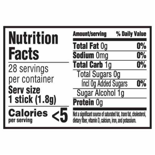 Trident Tropical Twist Sugar Free Gum Pocket Pack Perspective: back