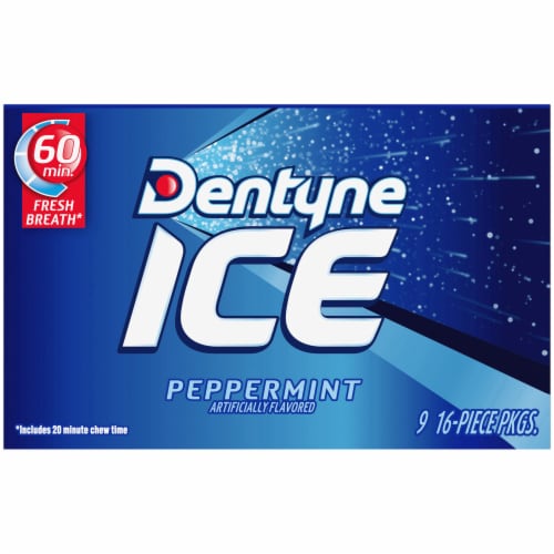 Dentyne Ice Peppermint Sugar Free Gum Perspective: back