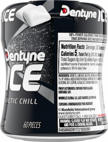 Dentyne Ice Sugar Free Arctic Chill Gum Perspective: back