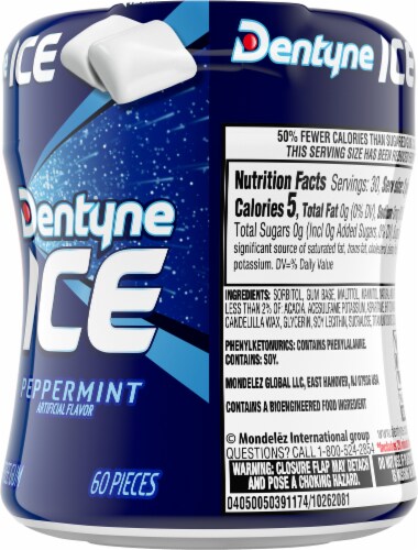 Dentyne Ice Peppermint Sugar Free Gum Perspective: back