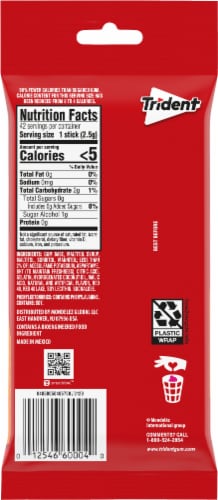 Trident Layers Wild Strawberry & Tangy Citrus Gum 42 Count Perspective: back