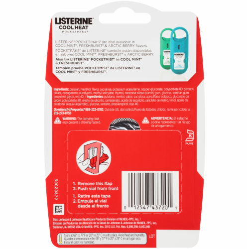 Listerine® Cool Heat Pocket Packs Breath Strips Perspective: back