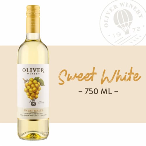 Oliver Winery Sweet White Wine Perspective: back
