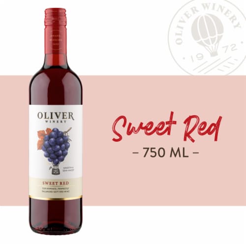 Oliver Winery Sweet Red Wine Perspective: back