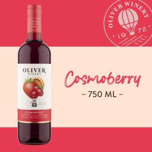 Oliver Winery Cosmoberry Wine Perspective: back