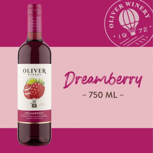 Oliver Winery Dreamberry Wine Perspective: back