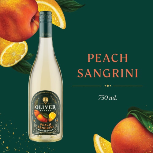 Oliver Winery Peach Sangrini Wine Cocktail Perspective: back