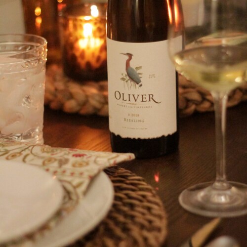 Oliver Riesling White Wine Perspective: back