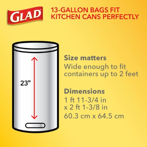 Glad Tall Kitchen Quick-Tie Trash Bags Perspective: back