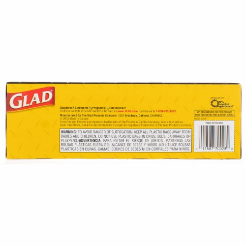 Glad Lawn & Leaf Trash Bags, 39 Gallon, Quick-Tie, 12 Ct Perspective: back