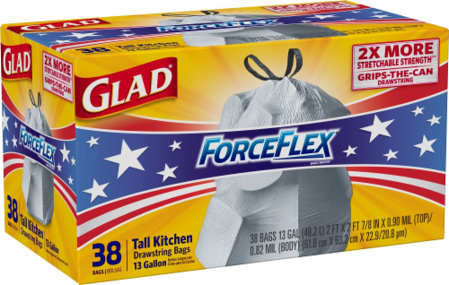 Glad ForceFlex Tall Kitchen Drawstring Bags Perspective: back