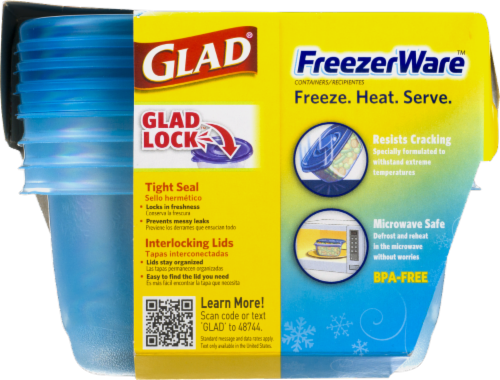 GladWare FreezerWare™ Containers with Lids – 4 Pack, 4 ct