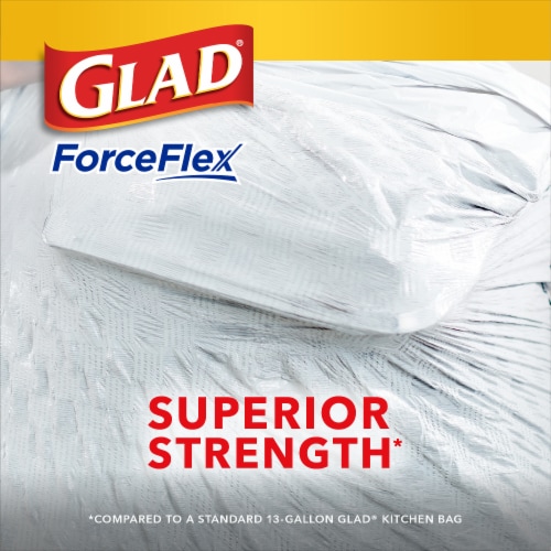 Glad ForceFlex Tall Kitchen Drawstring Trash Bags Perspective: back
