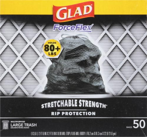 Glad ForceFlex with Clorox Mountain Air Scent Large Drawstring Trash Bags,  25 ct - Kroger