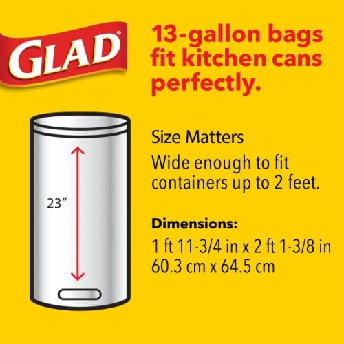 Glad Medium Trash Bags, 8 Gallon, 26 Bags (ForceFlex, Quick Tie