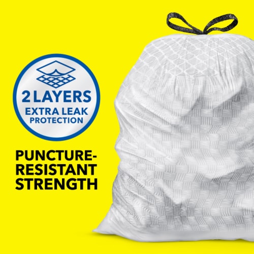 Glad Force Flex Stretchable Strength Rip Protection 30 Gallon Large  Drawstring Trash Bags 25ct