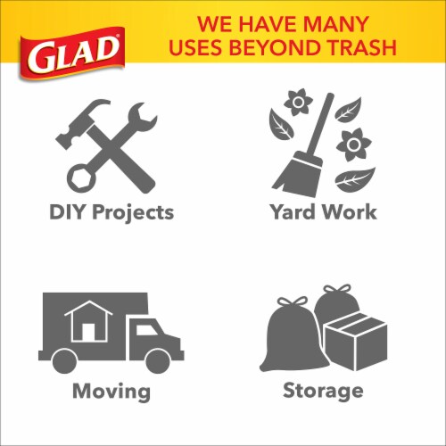 Glad Handle-Tie Trash Bags, Large, 30 Gallon