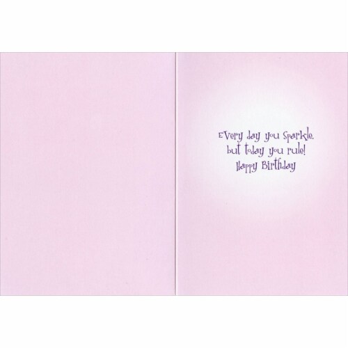 Avanti Princess Kitten Birthday Card Perspective: back