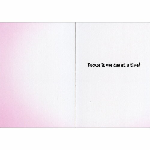 Avanti Football Girl Funny / Humorous Encouragement Card Perspective: back