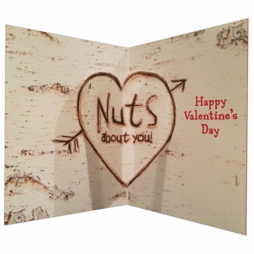 Avanti Squirrel Holds Heart Box Stand Out Pop-Up Funny / Humorous Valentine's Day Card Perspective: back