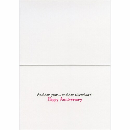 Avanti Old Couple Changing Tire Funny / Humorous Wedding Anniversary Card Perspective: back