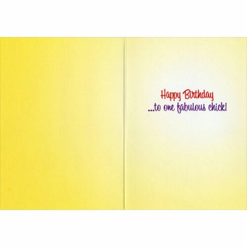 Avanti Chicken in Tutu Funny / Humorous Birthday Card Perspective: back