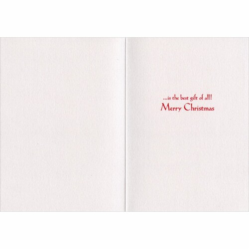 Avanti Dog Carrying Present In Snow Funny / Humorous Black Lab Christmas Card Perspective: back