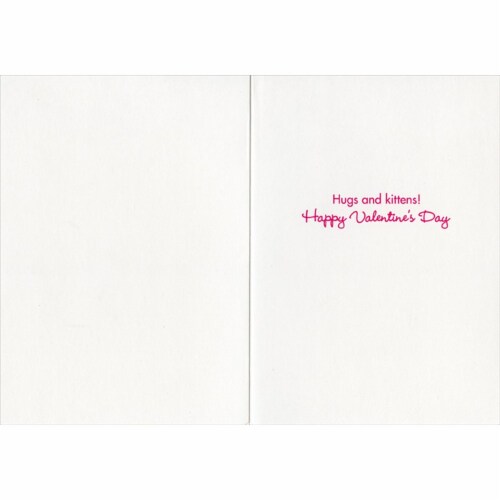 Avanti Two Kittens In Heart Box Cat Valentine's Day Card Perspective: back