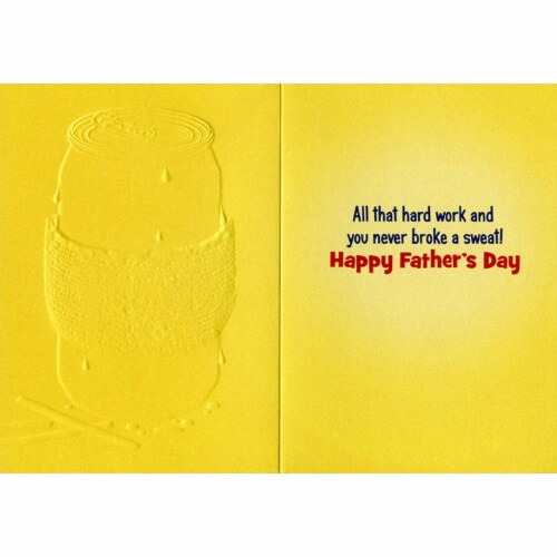 Avanti Beer With Sweat Band A-Press Father's Day Card Perspective: back