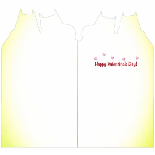 Avanti Chipmunk Hearts Cute Little Big Funny Die Cut Valentine's Day Card Perspective: back