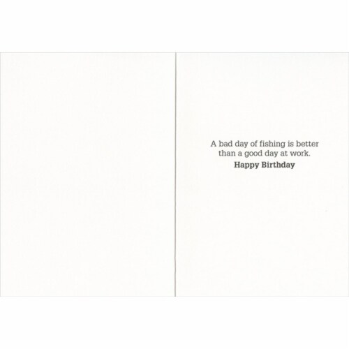 Avanti Fly Fisherman America Collection Birthday Card Perspective: back