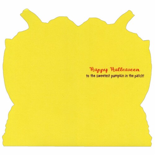 Avanti Kitten Knit Pumpkin Hat Cute Cat Little Big Funny Halloween Card Perspective: back