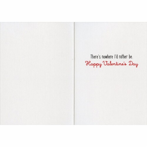 Avanti Dog Couple On Path Romantic Valentine's Day Card Perspective: back