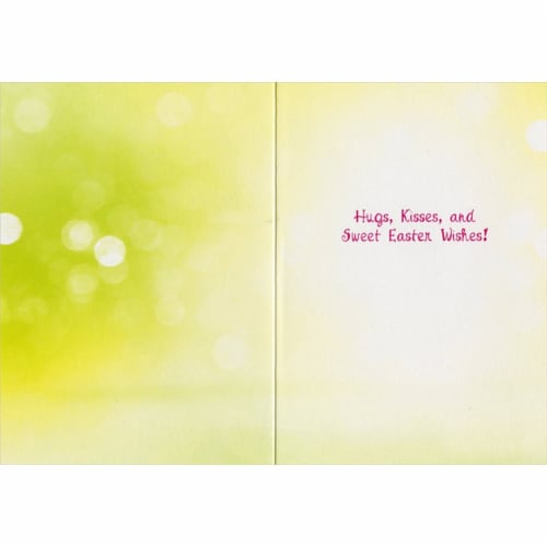Avanti Kitten Wears Knit Egg Cap Cute Cat Easter Card Perspective: back