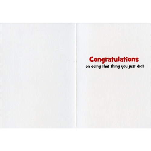 Avanti Baby Heck Yeah Funny Graduation Congratulations Card Perspective: back