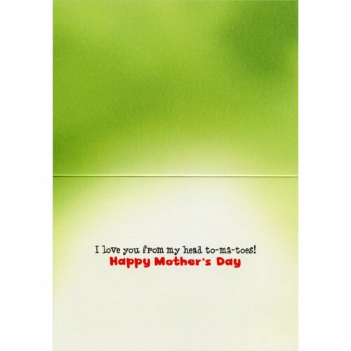 Avanti Tomato Mom and Child Funny / Humorous Mother's Day Card Perspective: back