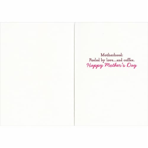 Avanti Smiley Face in Mom Coffee Cup Funny / Humorous Mother's Day Card Perspective: back