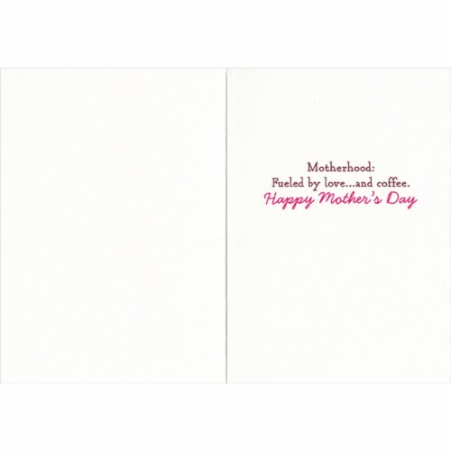 Avanti Smiley Face in Mom Coffee Cup Funny / Humorous Mother's Day Card Perspective: back