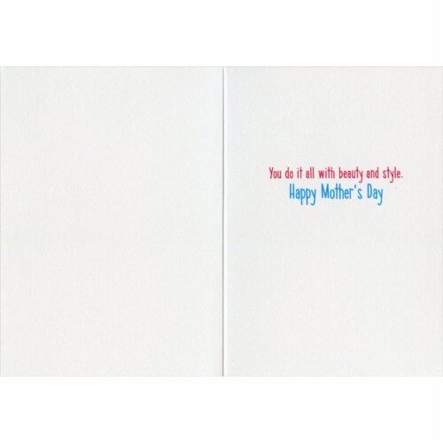 Avanti Fancy Flamingo On Beach Funny / Humorous Mother's Day Card Perspective: back